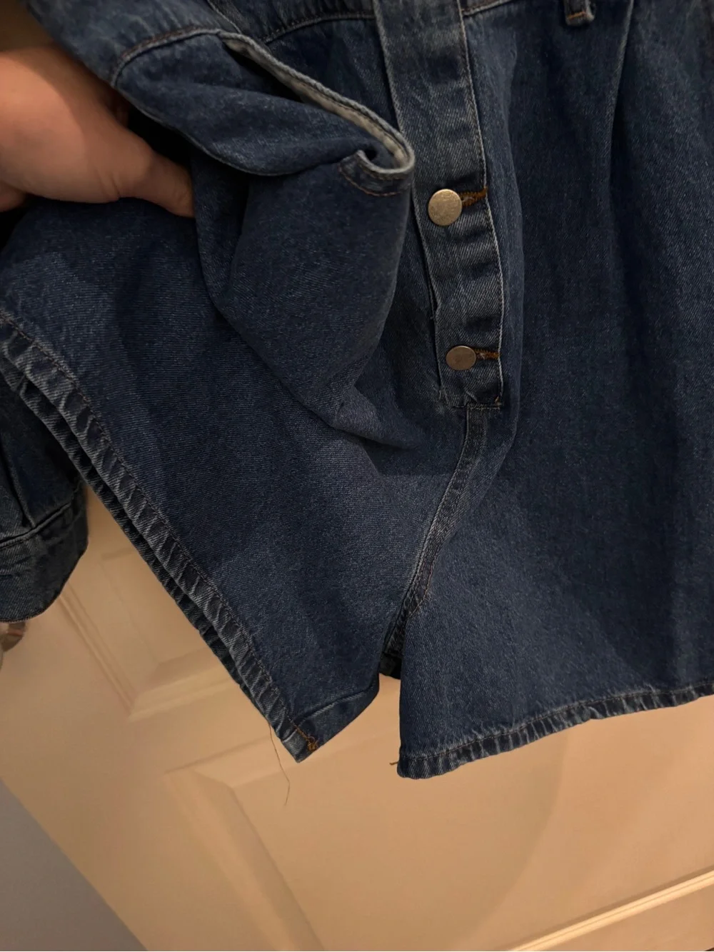 Nasty Gal Dark Blue Denim Longline Jacket - Picture 7 of 9